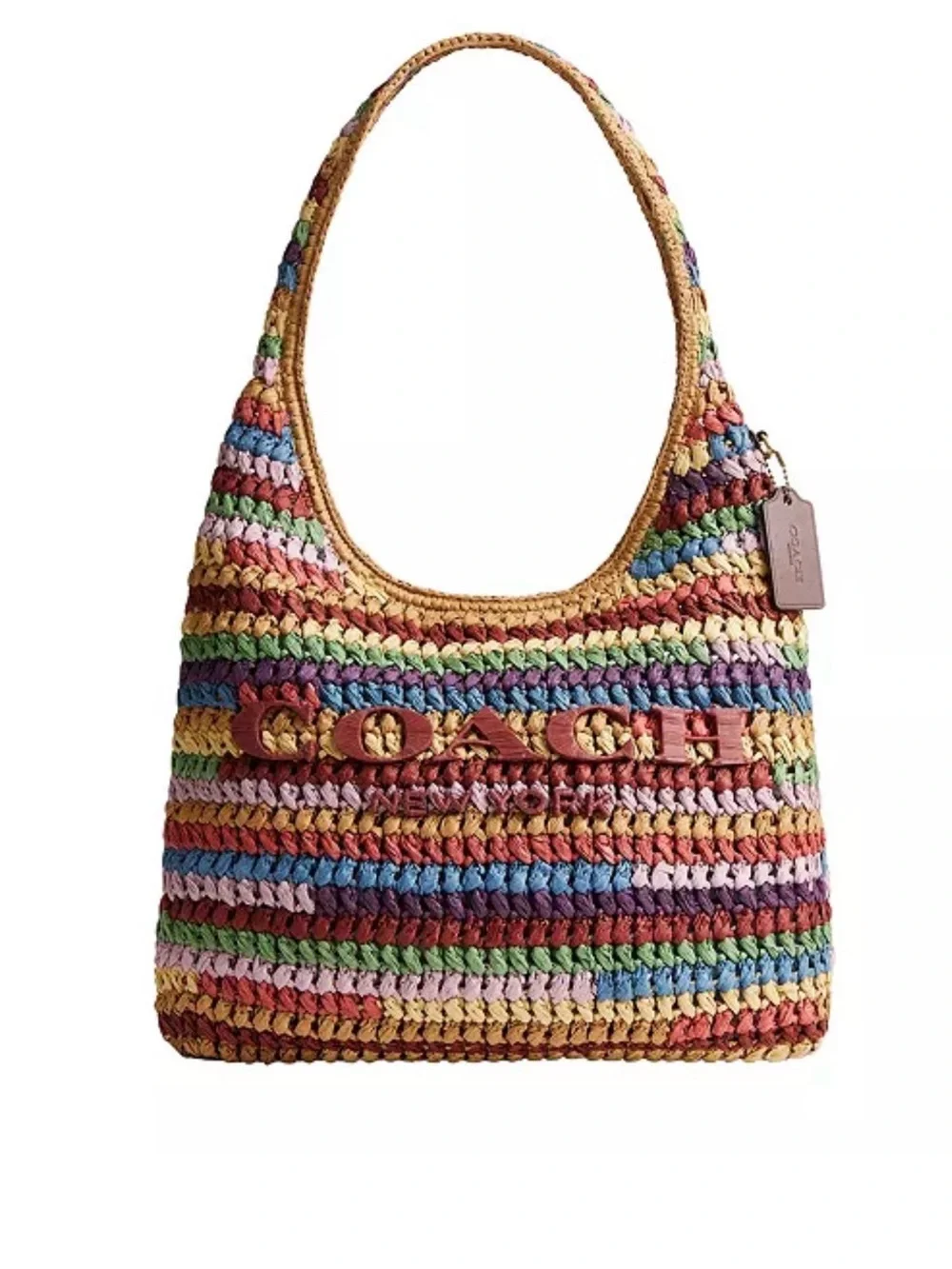 Coach Brooklyn Medium Multi Straw Shoulder Bag 28